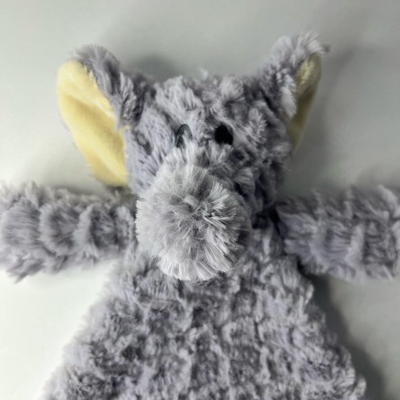 Demdaco Elephant Lovey Rattle Plush Gray Baby Security Blanket Soft 12'' - Picture 2 of 12